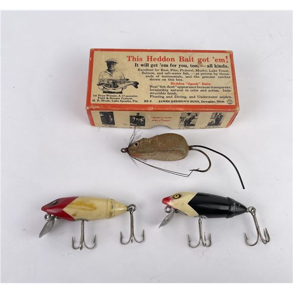 Vintage Fishing Lure Lot Heddon Punkin Seed