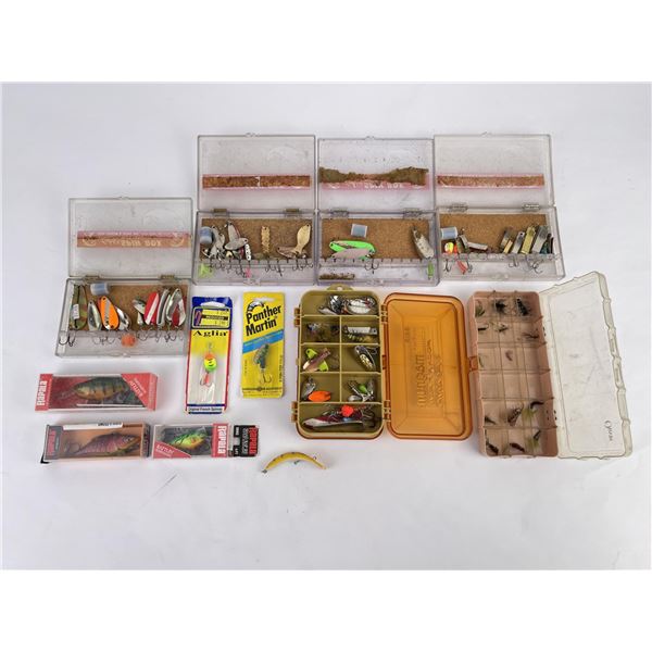 Group of Vintage Fishing Lures Spinners Flies