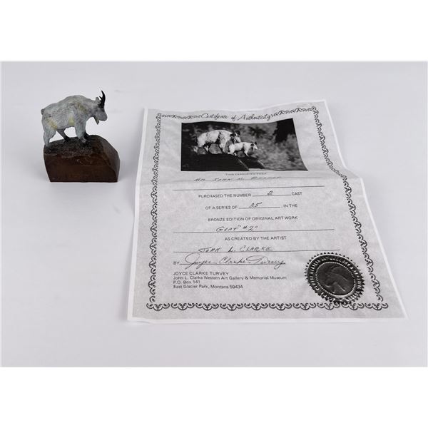Mountain Goat John Louis Clarke Bronze Montana