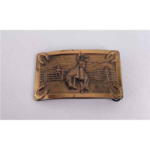 Vintage Justin Cowboy Belt Buckle