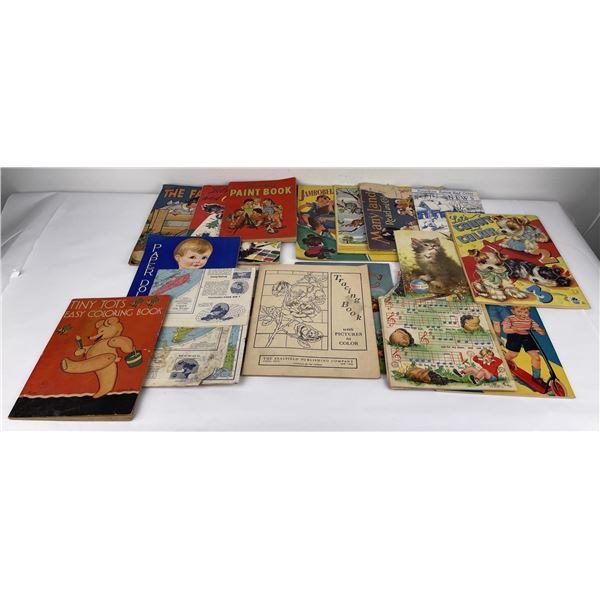 Lot of Vintage Coloring Books