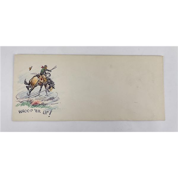 Shorty Shope Cowboy Artist Watercolor Envelope