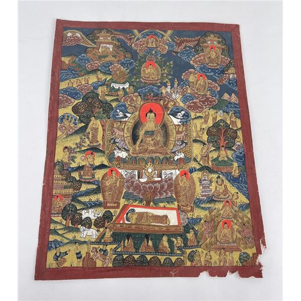 Chinese Tibetan Thangka Painting on Cloth
