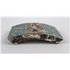 Image 3 : Sterling Silver Turquoise Inlay Cowboy Belt Buckle