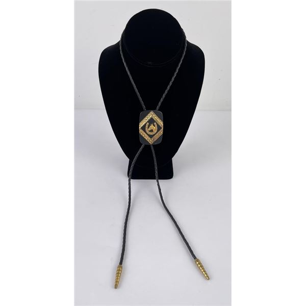 Damascene Black Hills Gold Bolo Tie