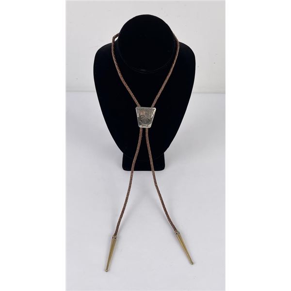 Navajo Sterling Silver Concho Bolo Tie