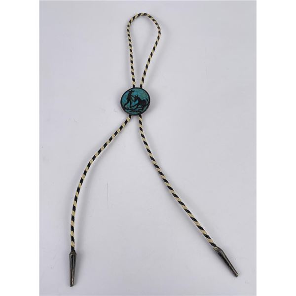 Taxco Sterling Silver Turquoise Bolo Tie