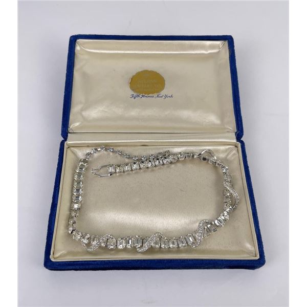Vintage Eisenberg Ice Rhinestone Necklace in Box