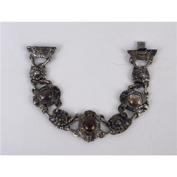 Mid Century Sterling Silver Link Bracelet