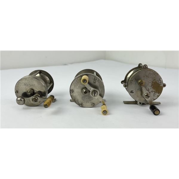 Group of 3 Antique Bait Casting Fishing Reels