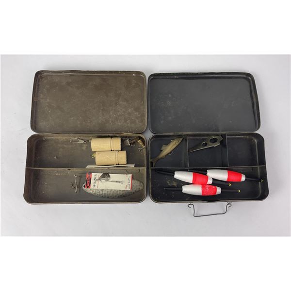 Pair of Antique Fishing Tackle Boxes Falls City