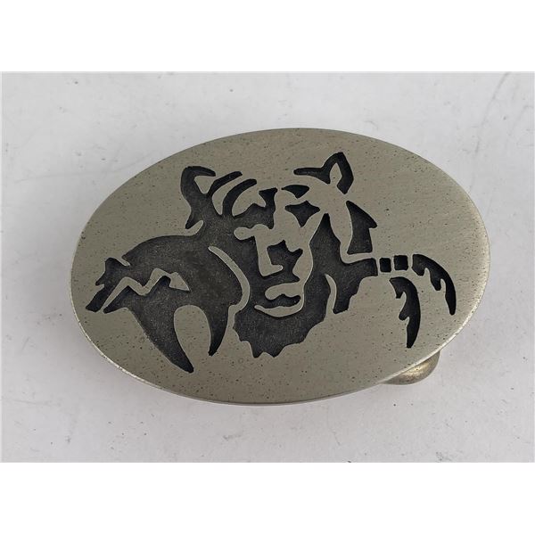 Navajo Sterling Silver Bear Belt Buckle