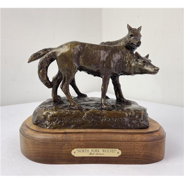 Bob Scriver North Fork Wolves Bronze Montana