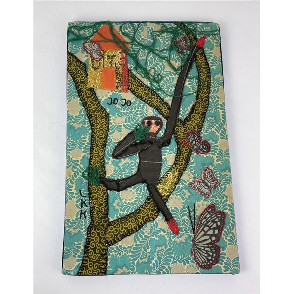 Folk Art Embroidery Picture Jo-Jo the Monkey