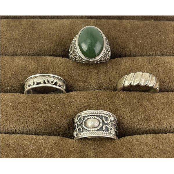 Group of Sterling Silver Rings