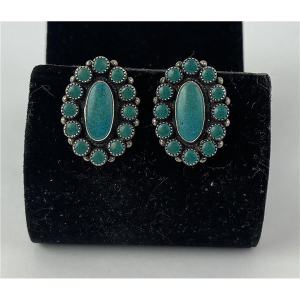 Navajo Sterling Silver Turquoise Earrings