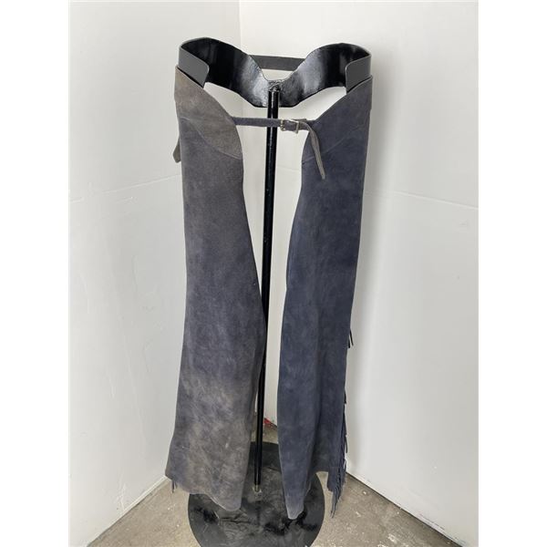Vintage Montana Cowboy Leather Chaps Suede