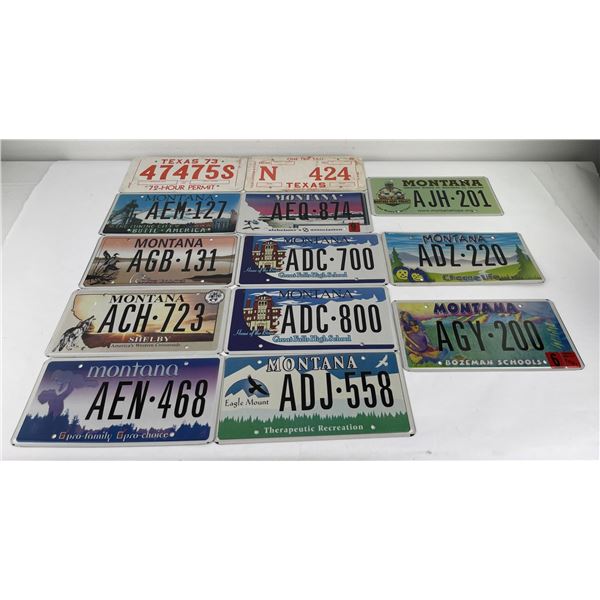 Group of Montana License Plates Vanity