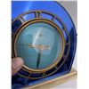Image 7 : Art Deco Blue Mirrored Clock Telechron