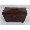 Image 1 : Antique Mahogany Casket Tea Caddy Box