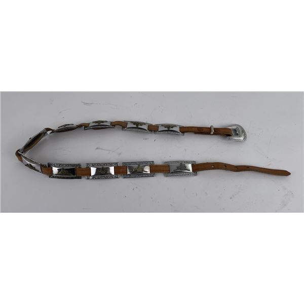 Vintage 1940s Kids Cowboy Concho Belt