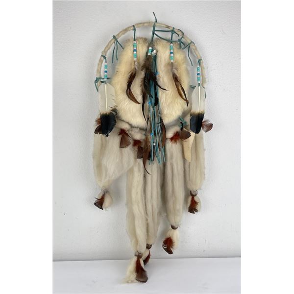 Montana Indian Wool and Rabbit Dreamcatcher