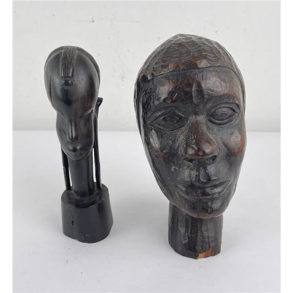 Pair of Vintage African Wood Sculptures
