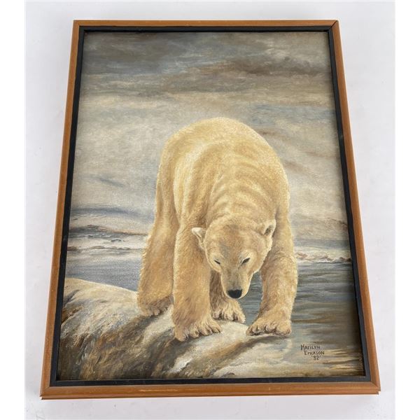Marilyn Erickson Polar Bear Oil on Canvas Painting