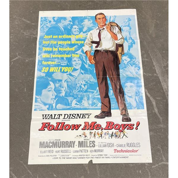Walt Disney Follow Me Boys Movie Poster