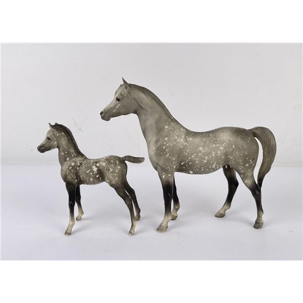 Vintage Dapple Grey Proud Arabian Mare Foal Horse