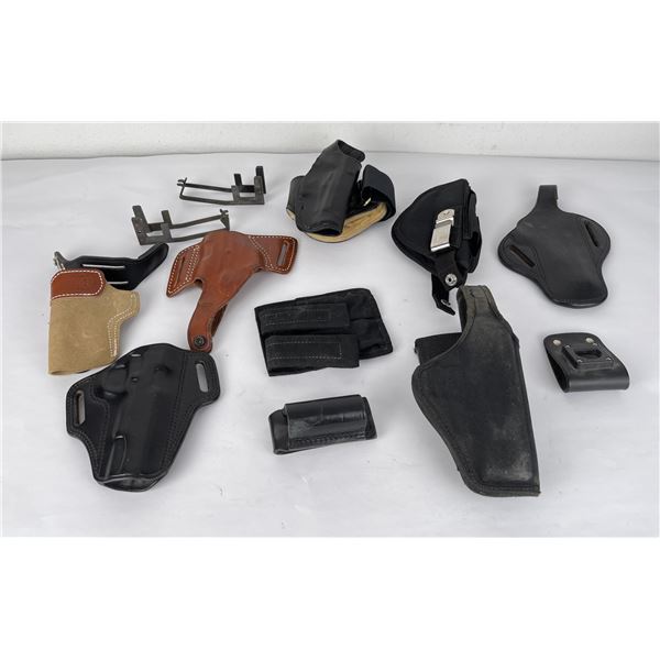 Group of Leather and Nylon Pistol Holsters