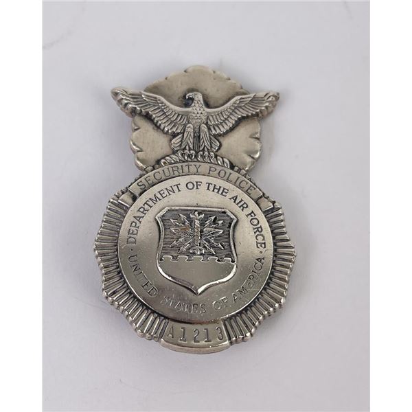 Vietnam War US Air Force Silver Police Badge