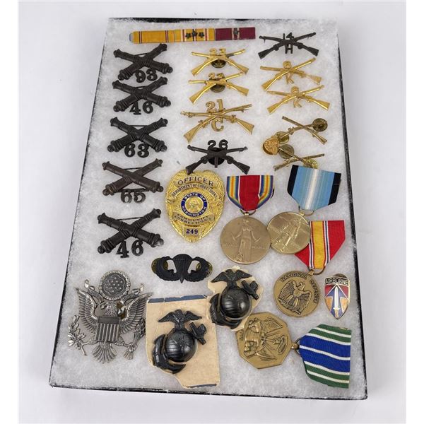 Large Grouping of Military Insignia