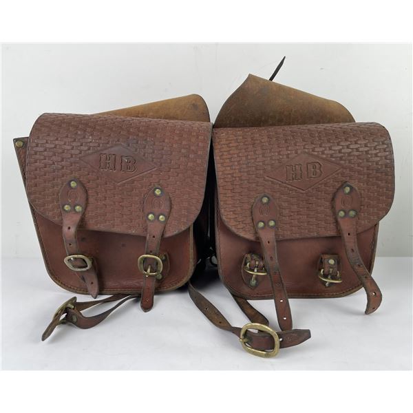 Deer Lodge Saddlery Leather Saddle Bags Montana