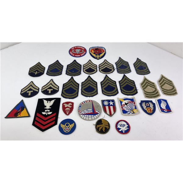 Group of US Patches WW2