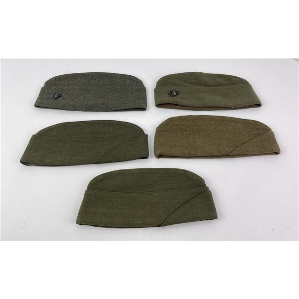 Group of WW2 USMC Marine Corps Garrison Hats
