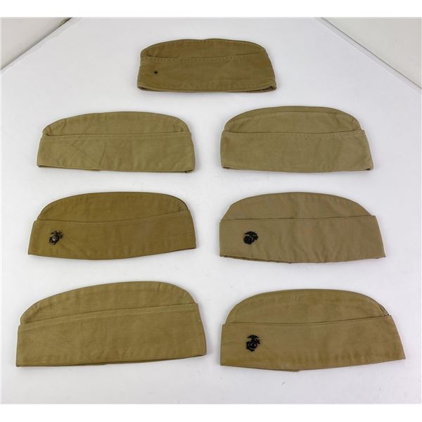 Group of WW2 USMC Marine Corps Garrison Hats