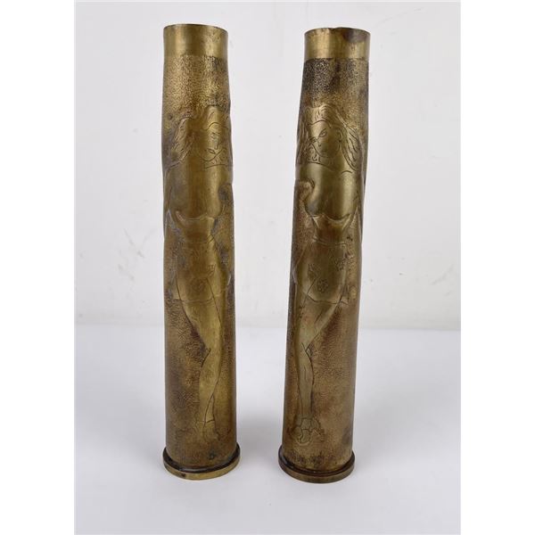 WW2 Hawaiian Pin Up Girl Trench Art Shells