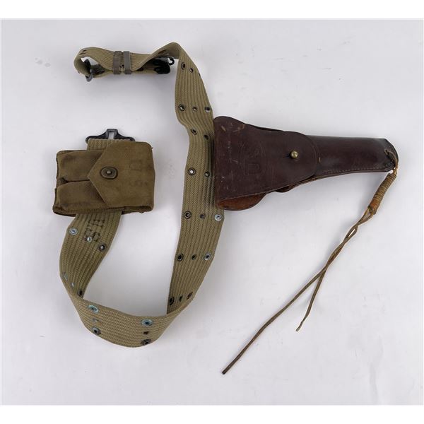 WW2 US Army Web Pistol Belt