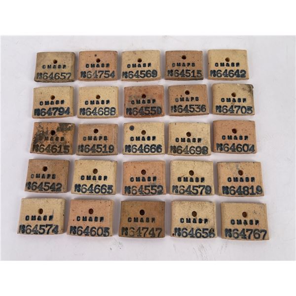 Chicago Milwaukee Santa Fe Railroad Tags