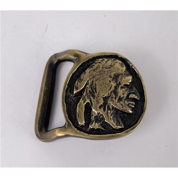 Bronze Montana Indian Belt Buckle James Lee Burke