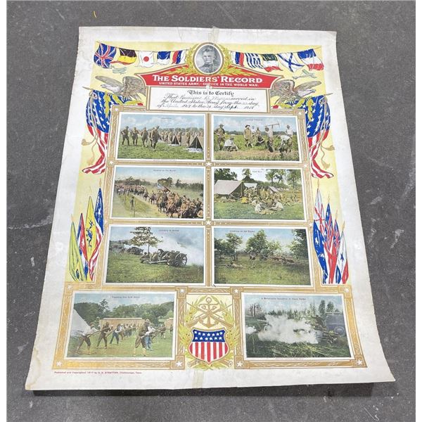 WW1 US Army Service Record Poster