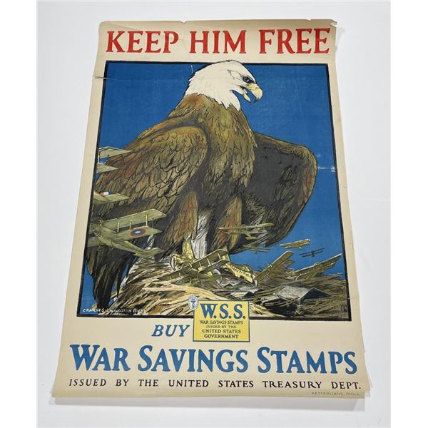 WW1 Keep Him Free Buy War Savings Bond