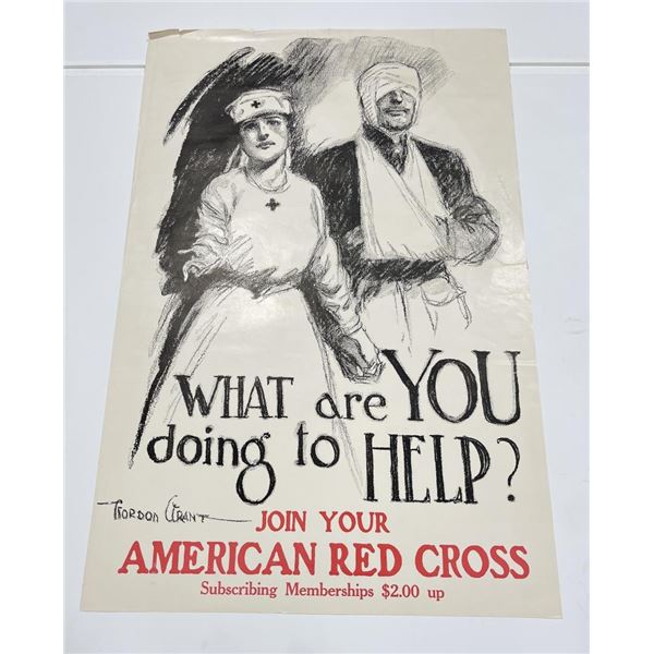 What are you Doing to Help WW1 Red Cross Poster
