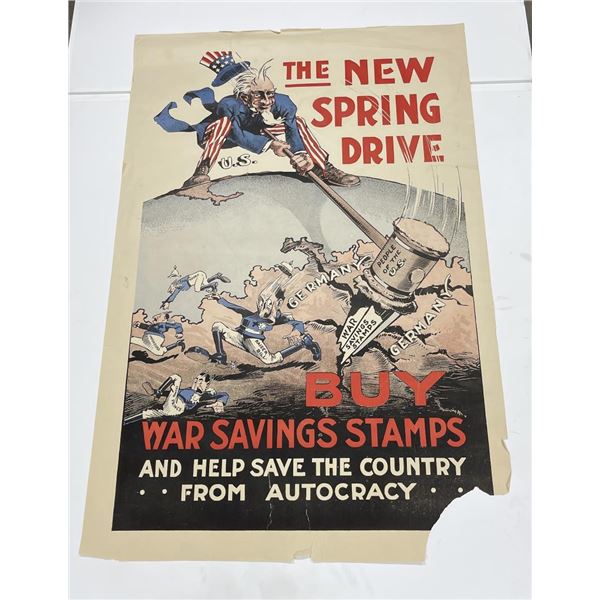 The New Spring Drive War Savings Stamps Poster