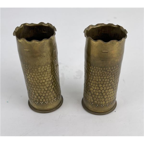 Pair of WW1 Trench Art Shell Casings