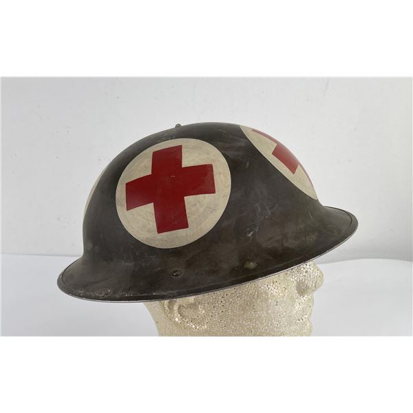 WW2 Canadian Combat Medics Helmet Painted