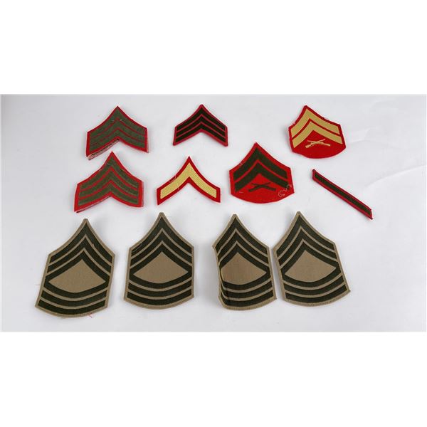 Lot of Assorted WW2 Marine Corps Chevrons