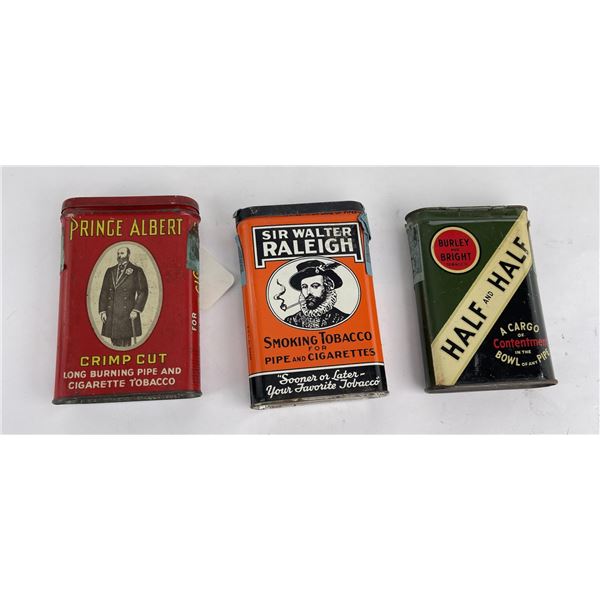Group of Cut Plug Tobacco Tins