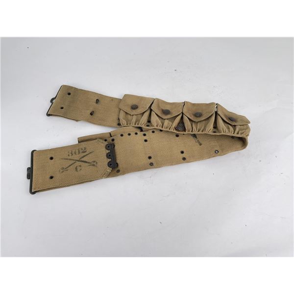 WW1 802nd Cavalry Rimless Eagle Snap Belt